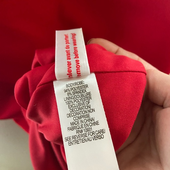 Laura Dress Sz 12 Red knee length - Picture 5 of 7